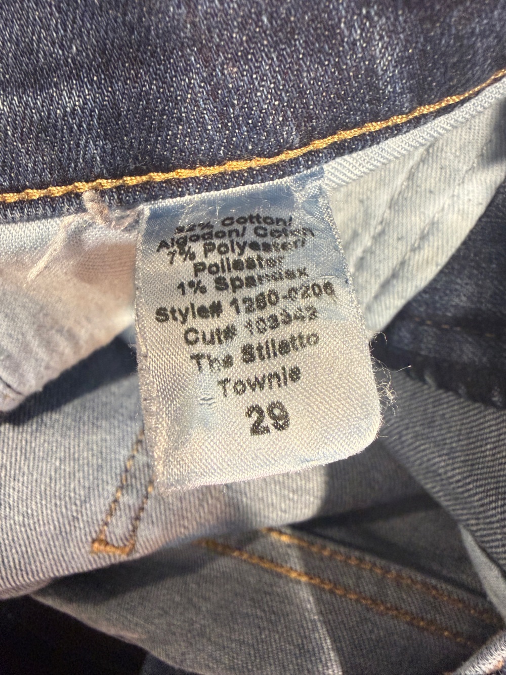 Current/Elliott The Stiletto Townie Jeans Size 29 Blue Skinny Stretch - Picture 13 of 14